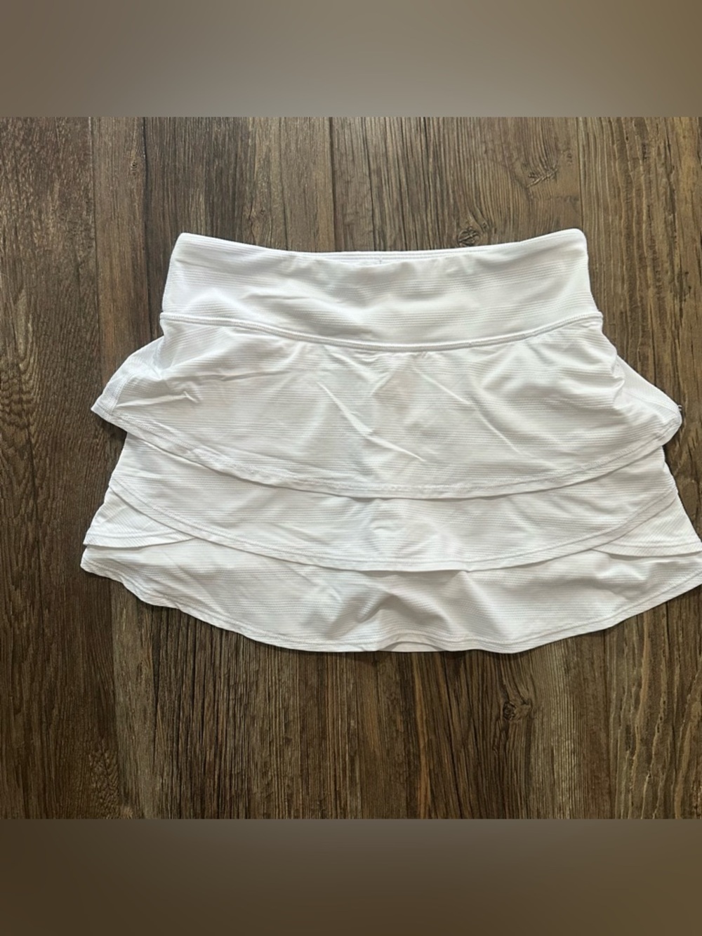 Athleta girl white swing skort L 12 skirt with built in shorts